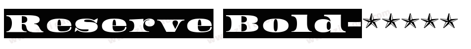 Reserve Bold字体转换